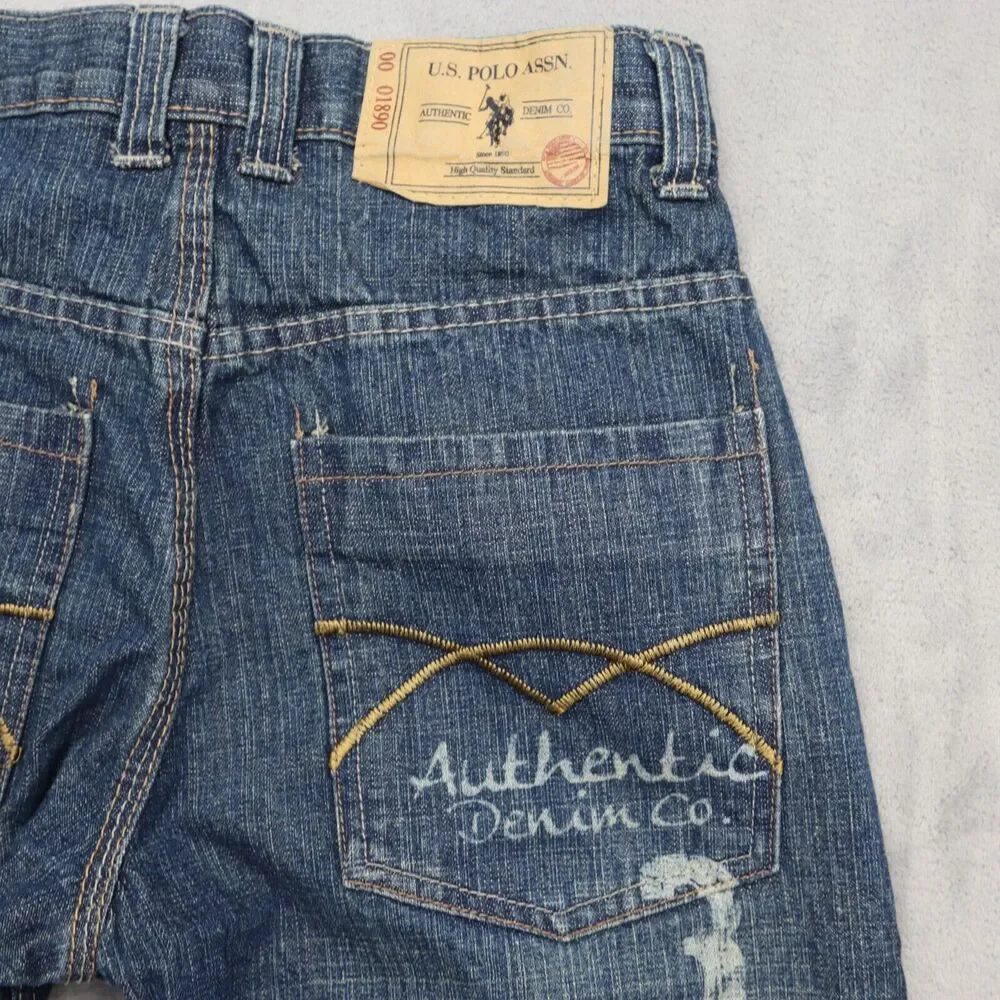 US Polo Assn Jeans Youth 14 26 x 30 Blue Denim Flare Long Boys Pants